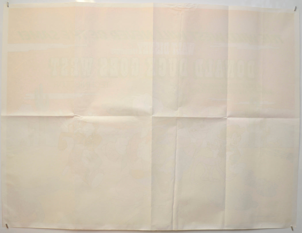 DONALD DUCK GOES WEST (Back) Cinema Quad Movie Poster