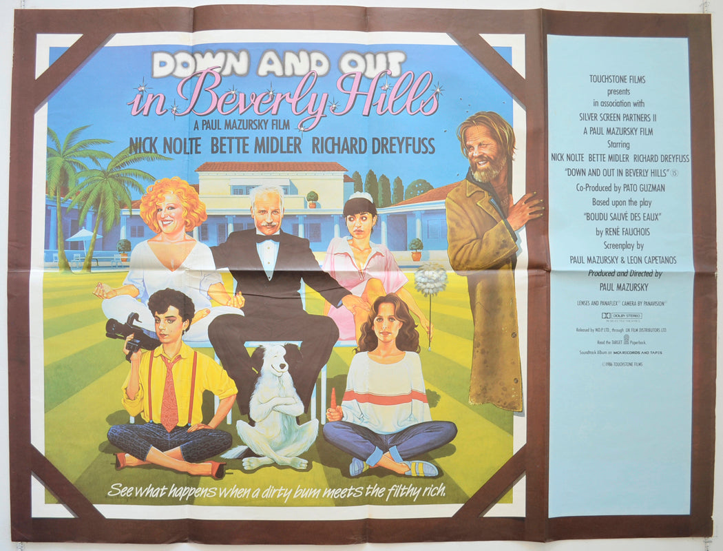 Down And Out In Beverly Hills Original British Quad Poster - Film Poster - Movie Poster