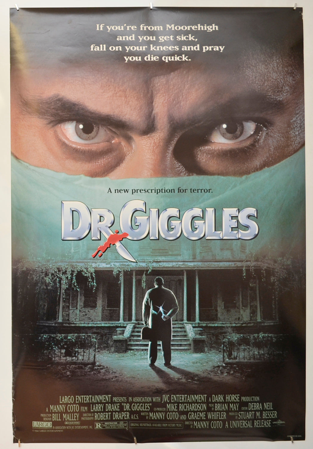 Dr. Giggles Original One Sheet Poster - Film Poster - Movie Poster