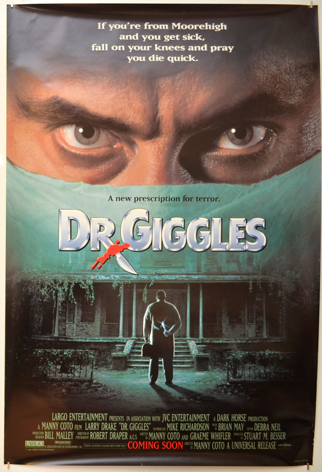 Dr. Giggles (Teaser / Advance Version) Original One Sheet Poster - Film Poster - Movie Poster