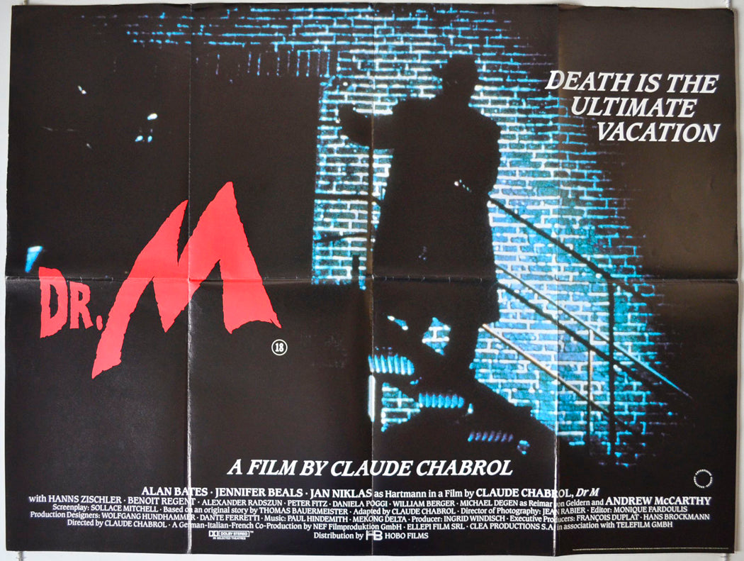 Dr. M (a.k.a. Club Extinction) Original British Quad Poster - Movie Poster