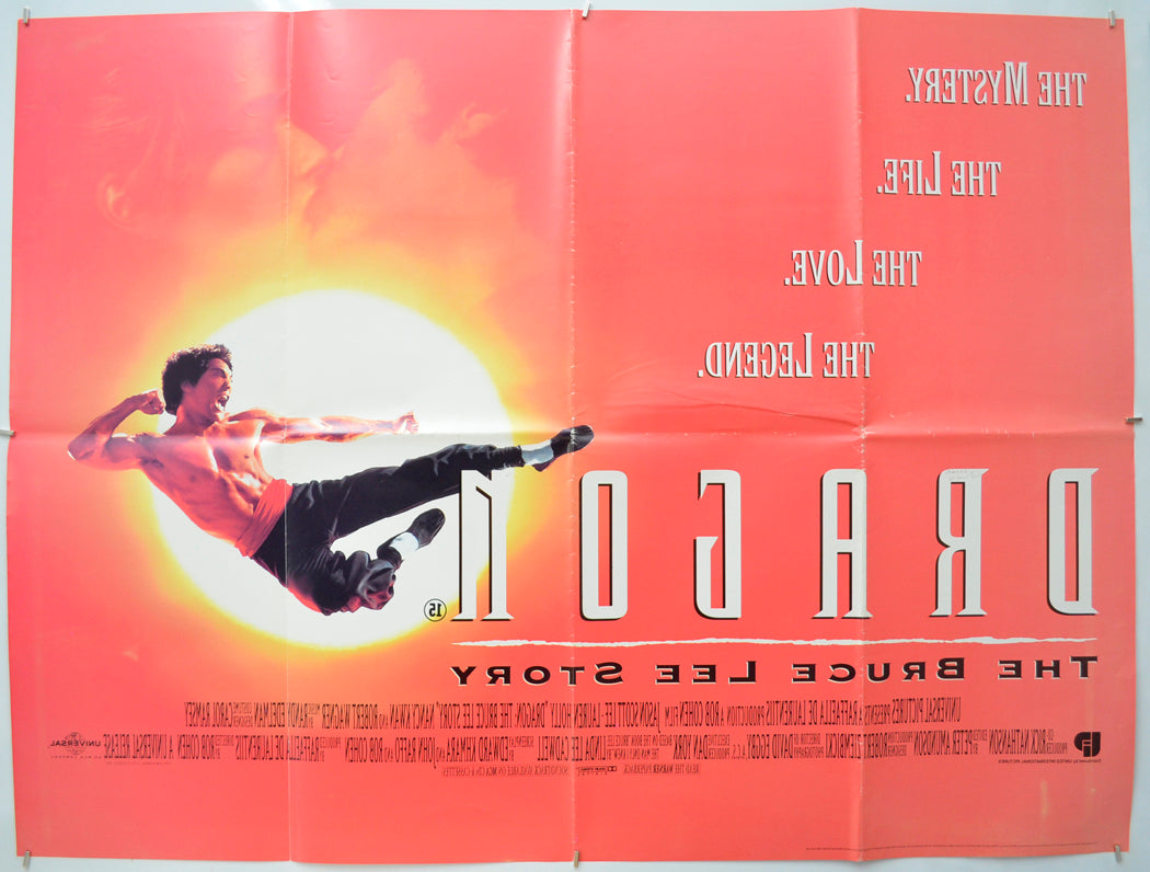 DRAGON : THE BRUCE LEE STORY (Back) Cinema Quad Movie Poster