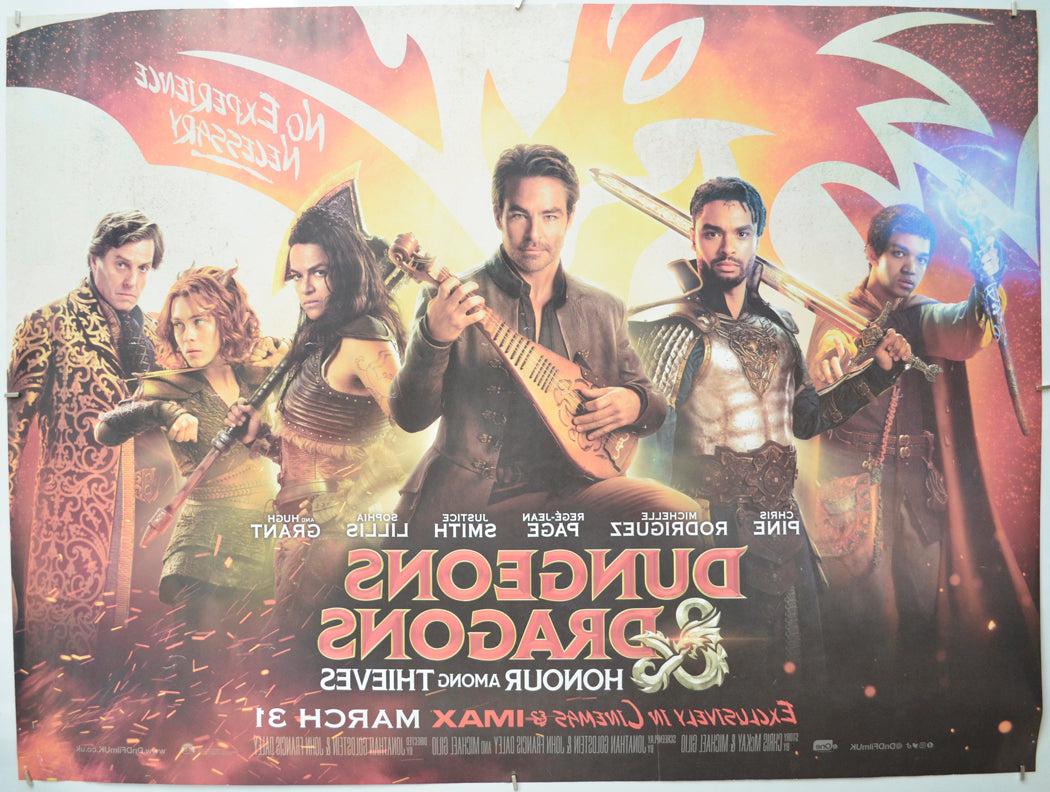 DUNGEONS & DRAGONS: HONOUR AMONG THIEVES (Back) Cinema Quad Movie Poster