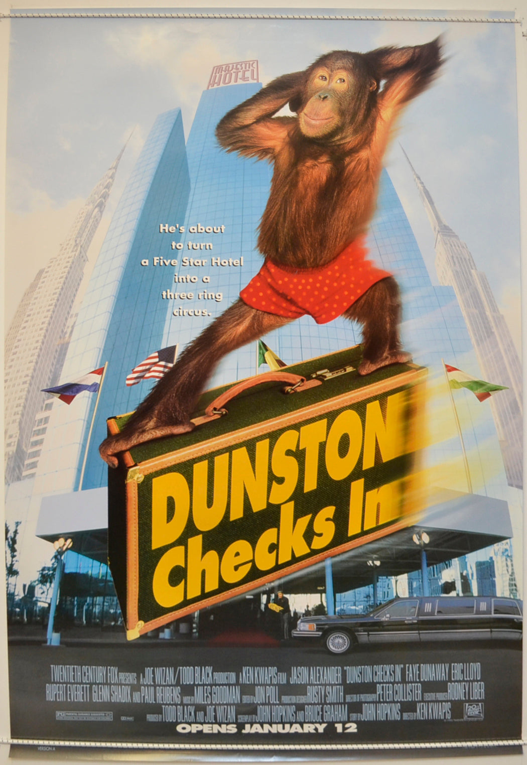 Dunston Checks In Original One Sheet Poster - Film Poster - Movie Poster