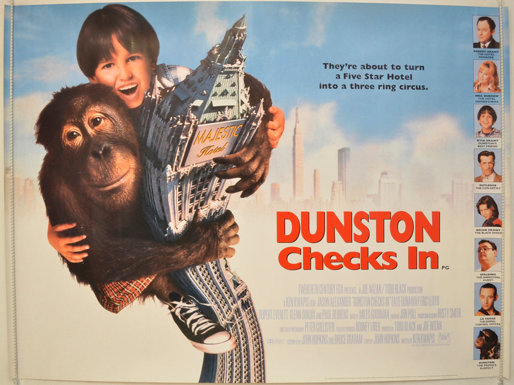 Dunston Checks In Original Quad Poster - Film Poster - Movie Poster