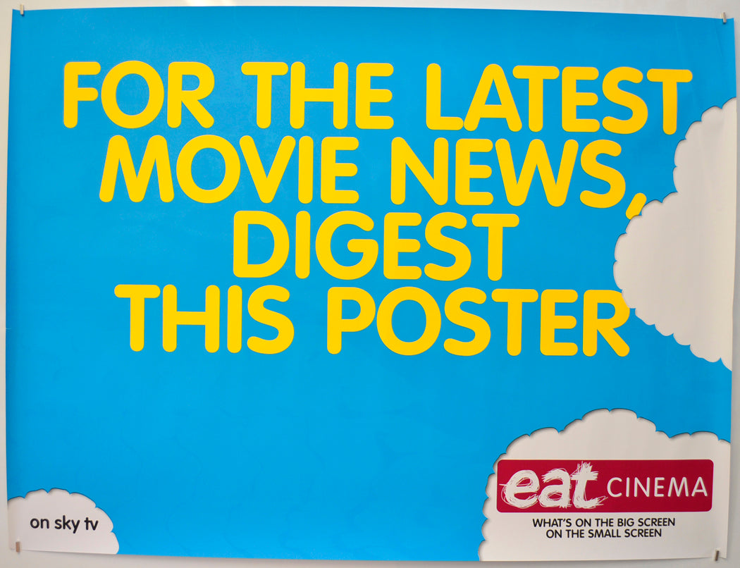 Eat Cinema (TV Channel Advertising Poster) (Blue Version) Original Quad Poster - Film Poster - Movie Poster