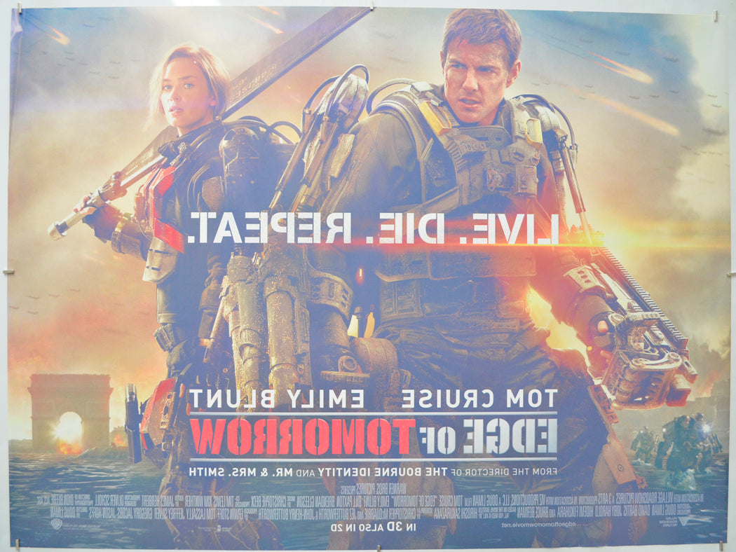 Edge Of Tomorrow (Back) Cinema Quad Movie Poster