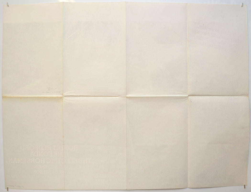 THE ELECTRIC HORSEMAN (Back) Cinema Quad Movie Poster