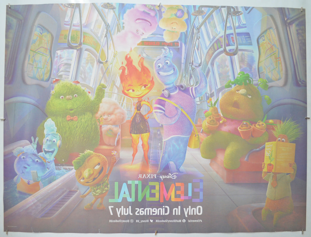 ELEMENTAL (Back) Cinema Quad Movie Poster