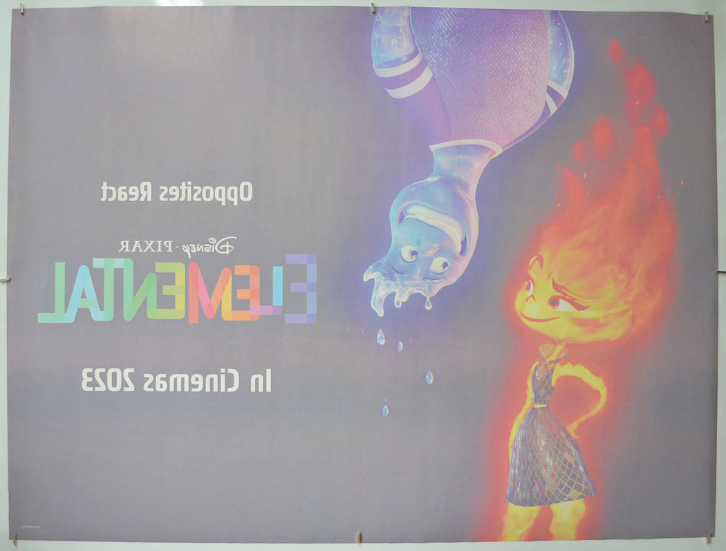 ELEMENTAL (Back) Cinema Quad Movie Poster