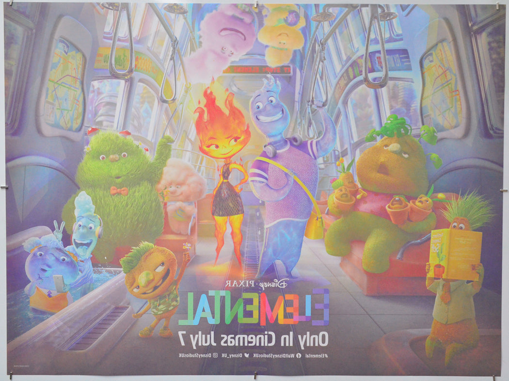 Elemental (Back) Cinema Quad Movie Poster