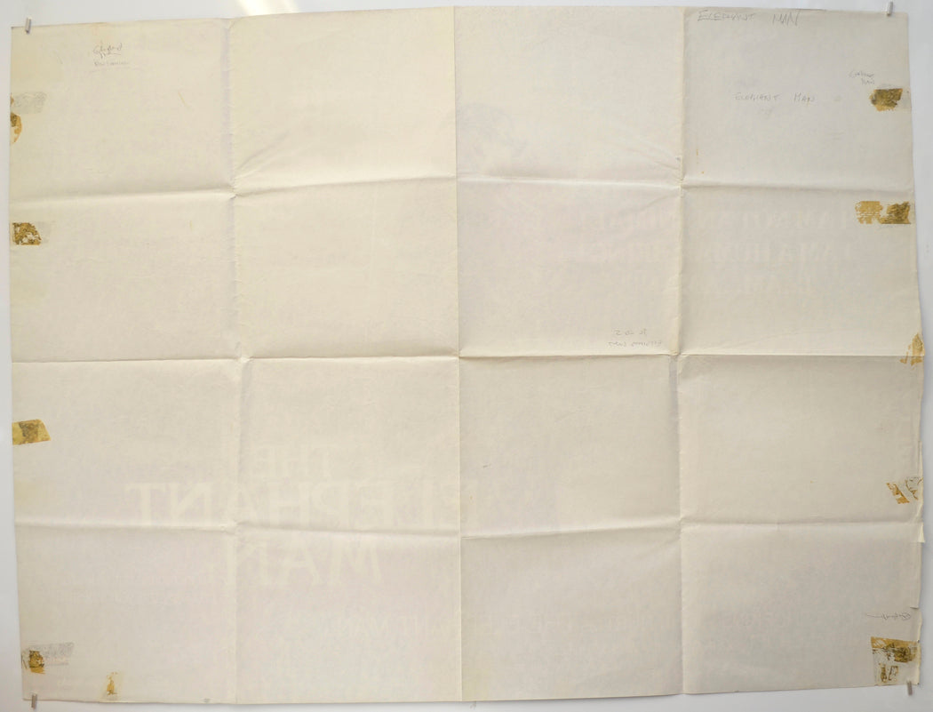 THE ELEPHANT MAN (Back) Cinema Quad Movie Poster