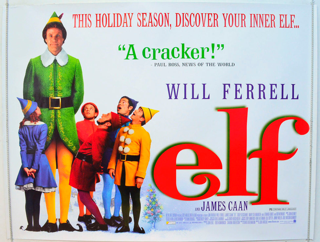 Elf Original British Quad Poster - Film Poster - Movie Poster