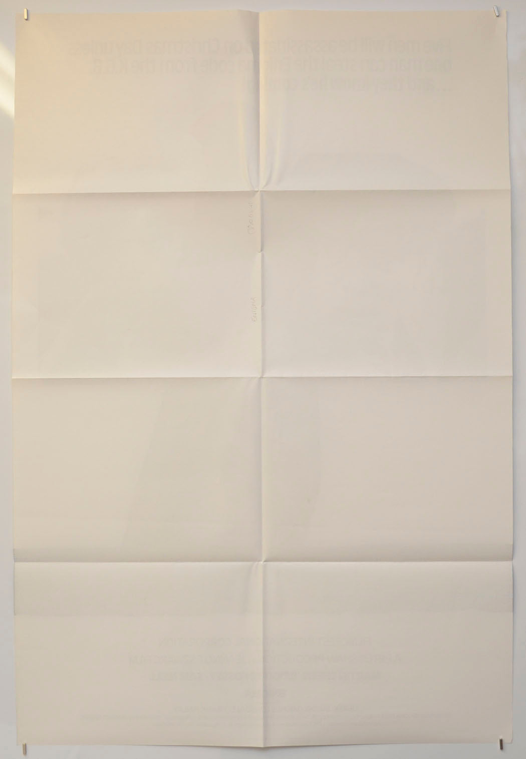 ENIGMA (Back) Cinema One Sheet Movie Poster