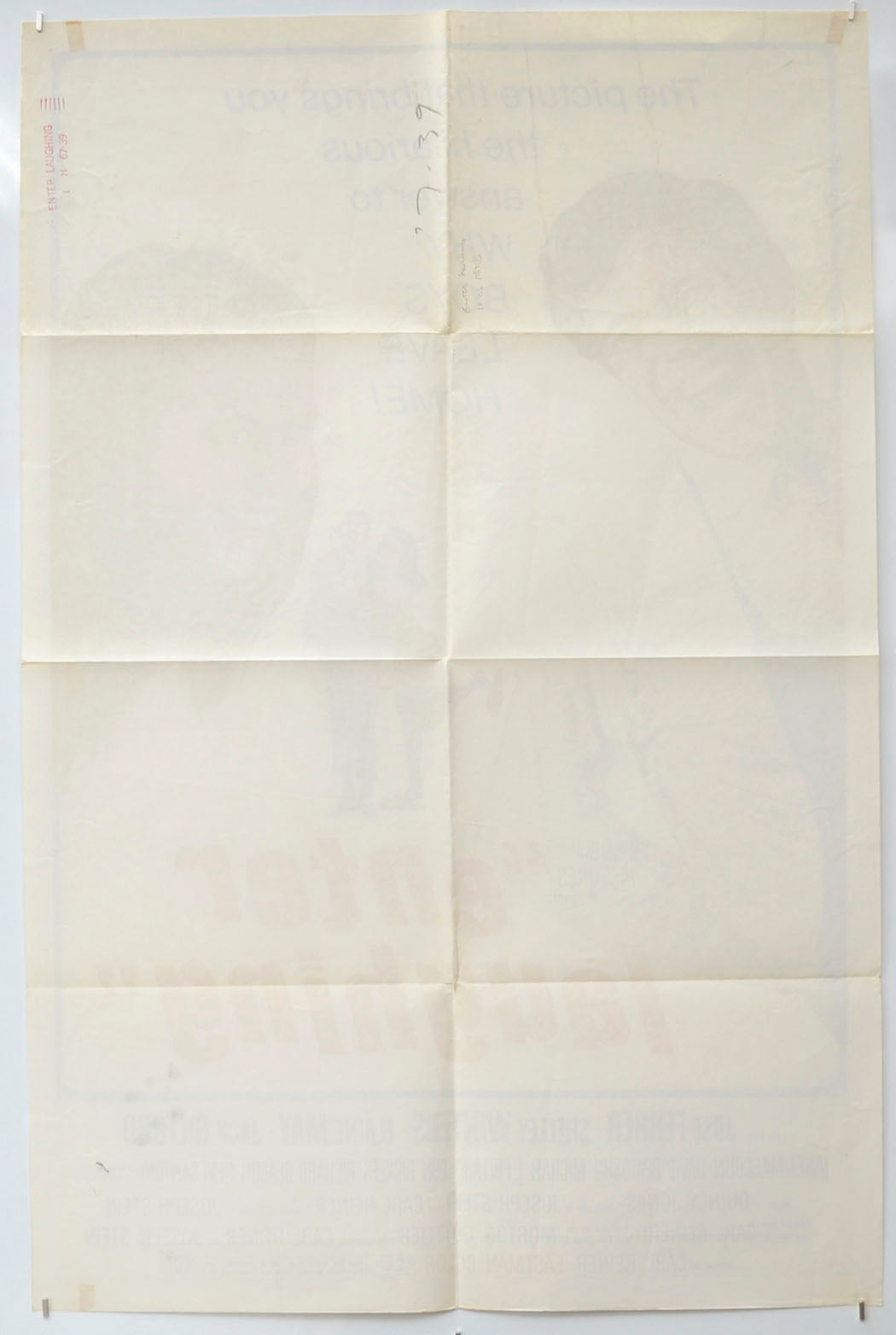 ENTER LAUGHING (Back) Cinema One Sheet Movie Poster