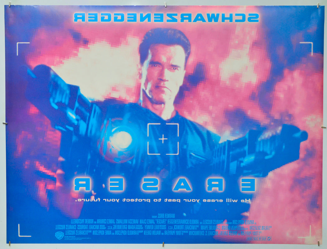 Eraser (Back) Cinema Quad Movie Poster