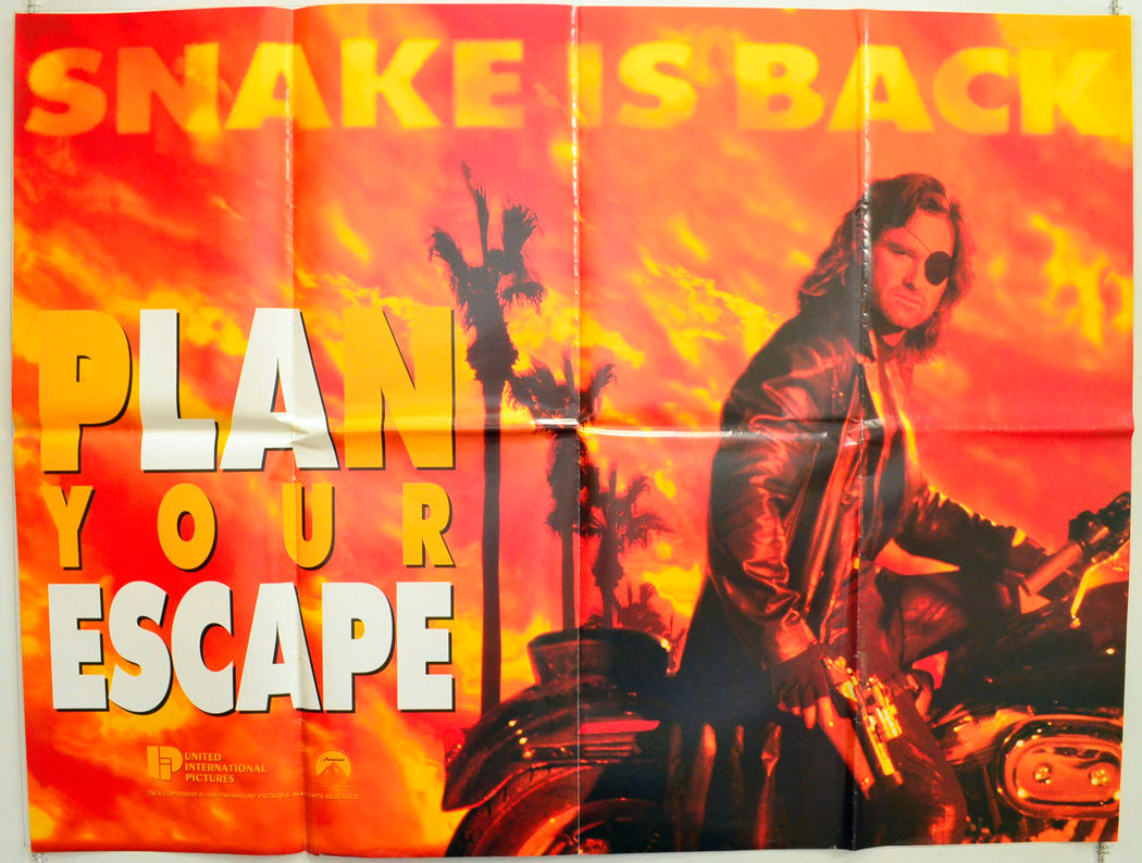 Escape From L.A (Teaser / Advance Version) Original British Quad Poster - Film Poster - Movie Poster