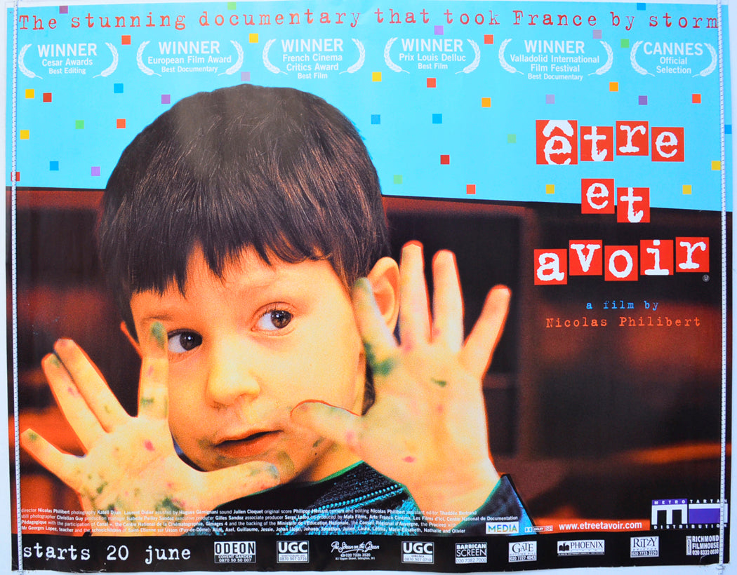 Etre Et Avoir Original British Quad Poster - Film Poster - Movie Poster