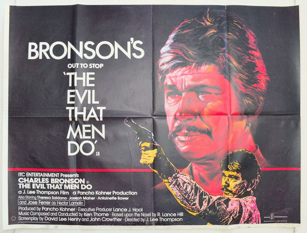 The Evil That Men Do Original British Quad Poster - Film Poster - Movie Poster