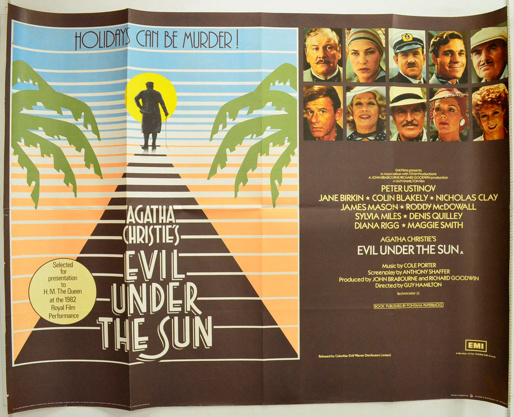 Agatha Christie's : Evil Under The Sun Original British Quad Poster - Film Poster - Movie Poster