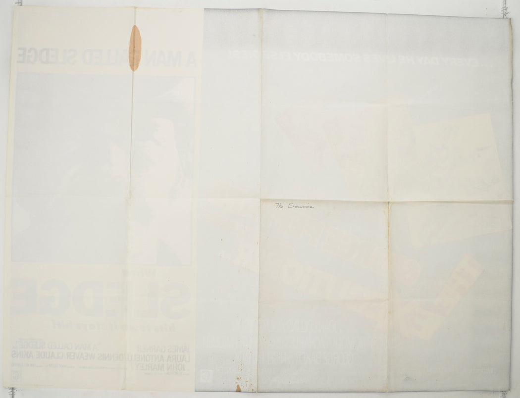 THE EXECUTIONER / A MAN CALLED SLEDGE (Back) Cinema Quad Movie Poster