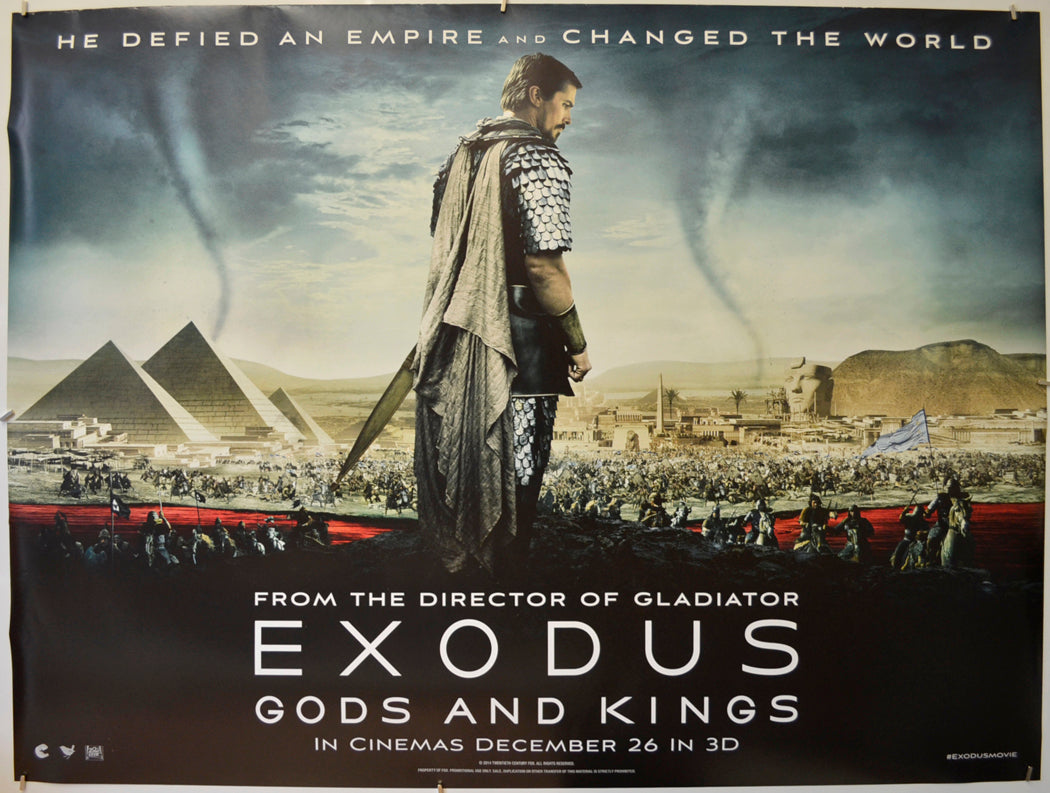 Exodus : Gods And Kings (Teaser / Advance Version) Original Quad Poster - Film Poster - Movie Poster
