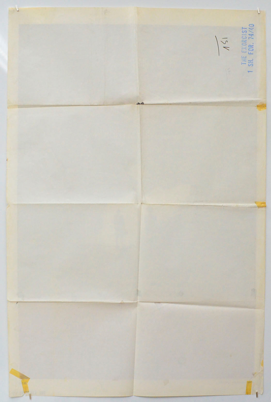 THE EXORCIST (Back) Cinema One Sheet Movie Poster