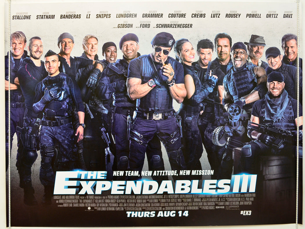The Expendables 3” The Expendables III) Original Quad