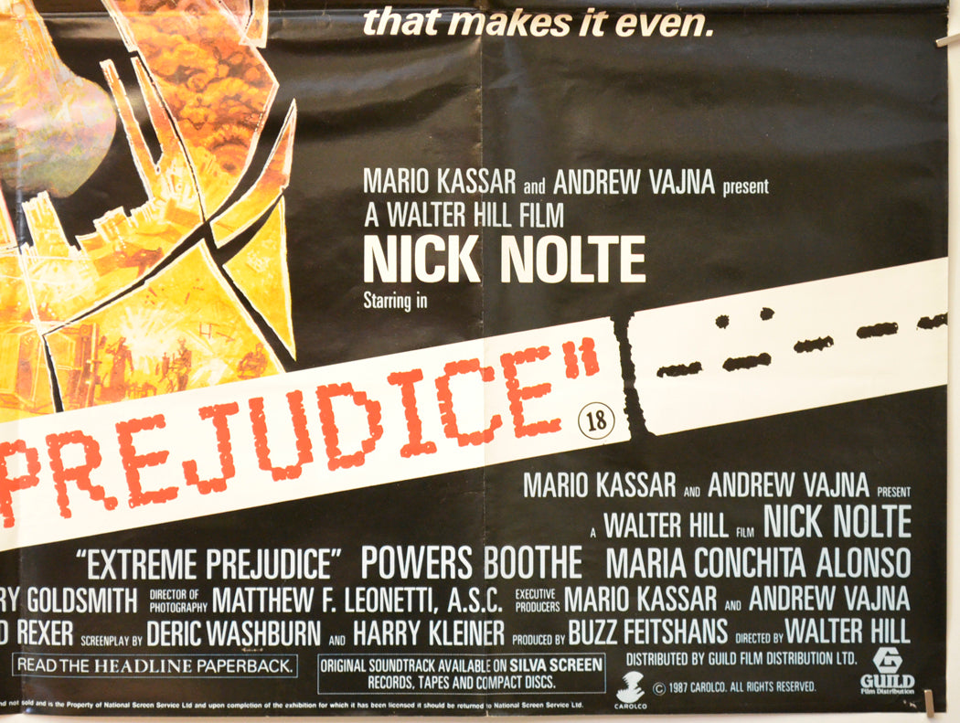 EXTREME PREJUDICE (Bottom Right) Cinema Quad Movie Poster