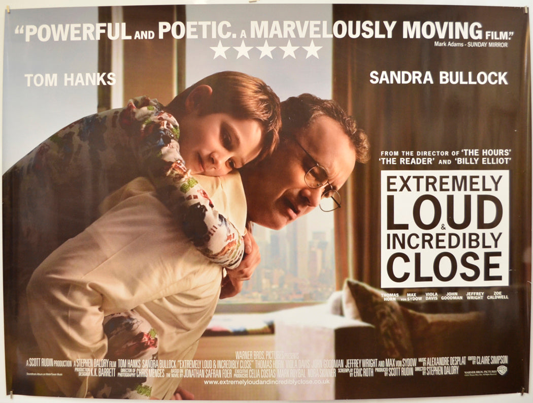 Extremely Loud And Incredibly Close Original Quad Poster - Film Poster - Movie Poster