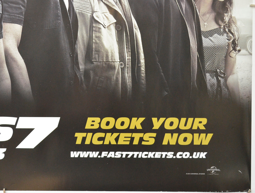 FAST AND FURIOUS 7 (Bottom Right) Cinema Quad Movie Poster