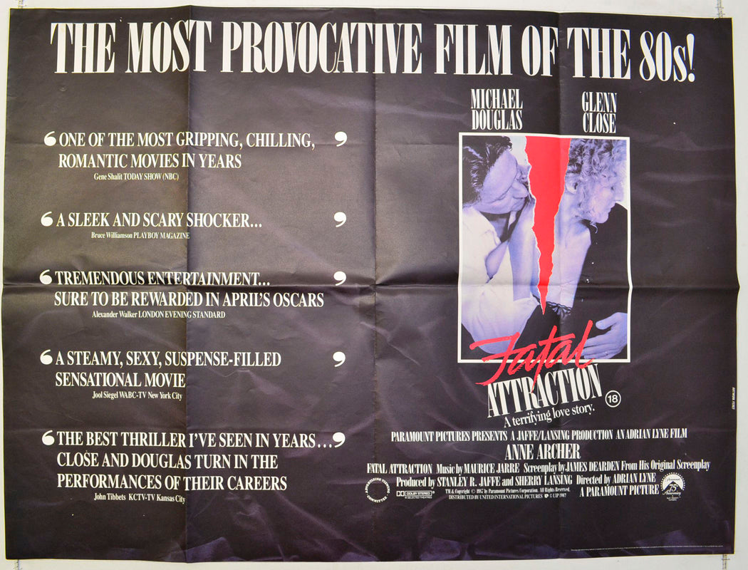 Fatal Attraction Original British Quad Poster - Film Poster - Movie Poster
