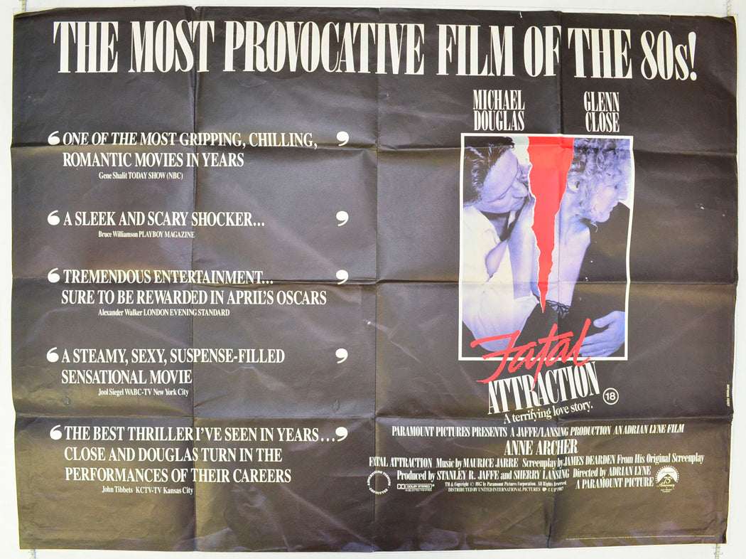 Fatal Attraction Original British Quad Poster - Film Poster - Movie Poster