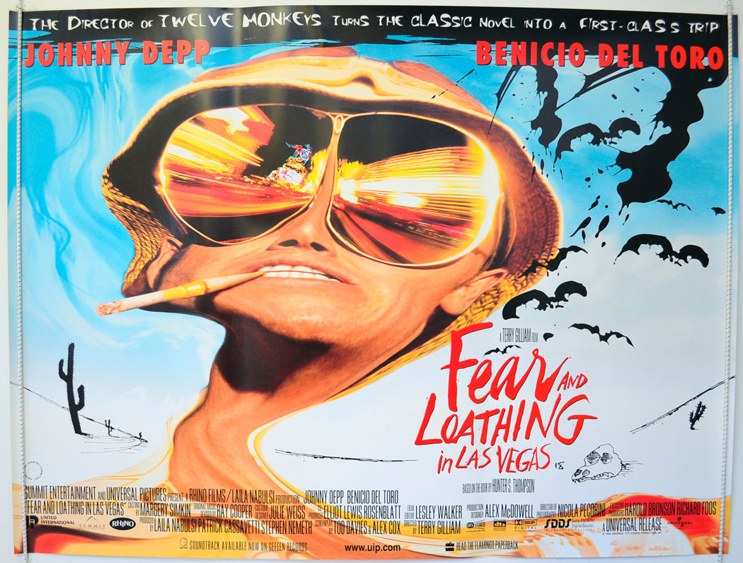 Fear And Loathing In Las Vegas Original British Quad Poster - Film Poster - Movie Poster