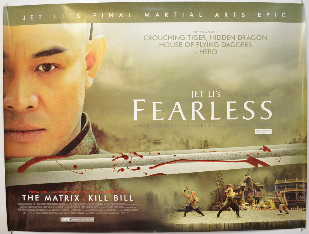 Fearless Original Quad Poster - Film Poster - Movie Poster
