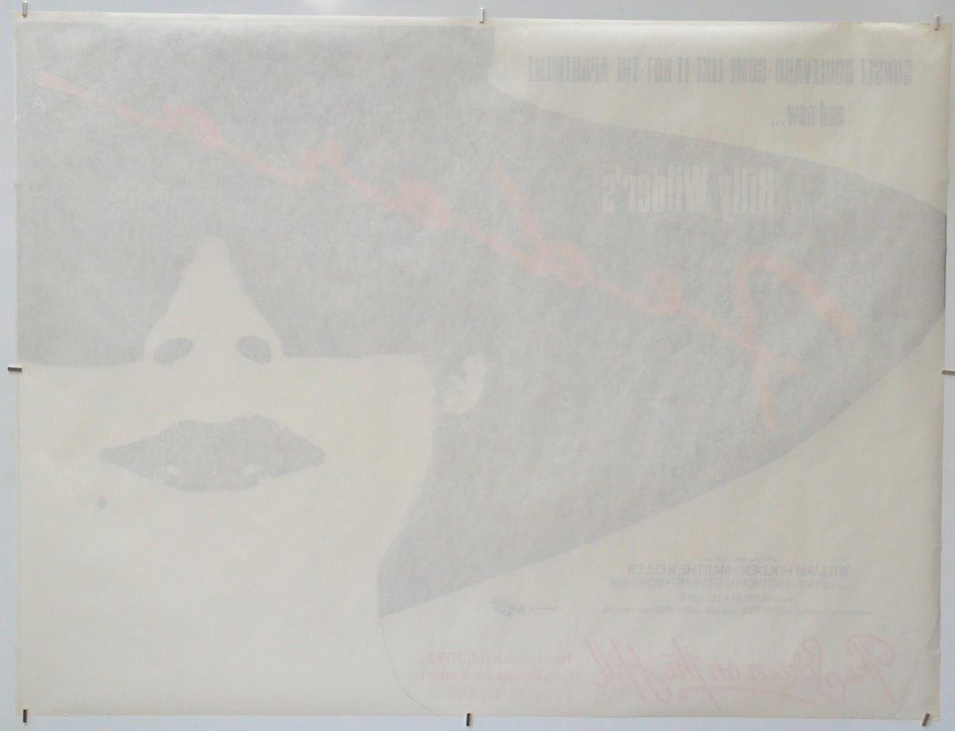 Fedora (Back) Cinema Quad Movie Poster