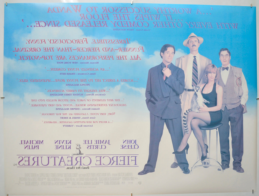 FIERCE CREATURES (Back) Cinema Quad Movie Poster