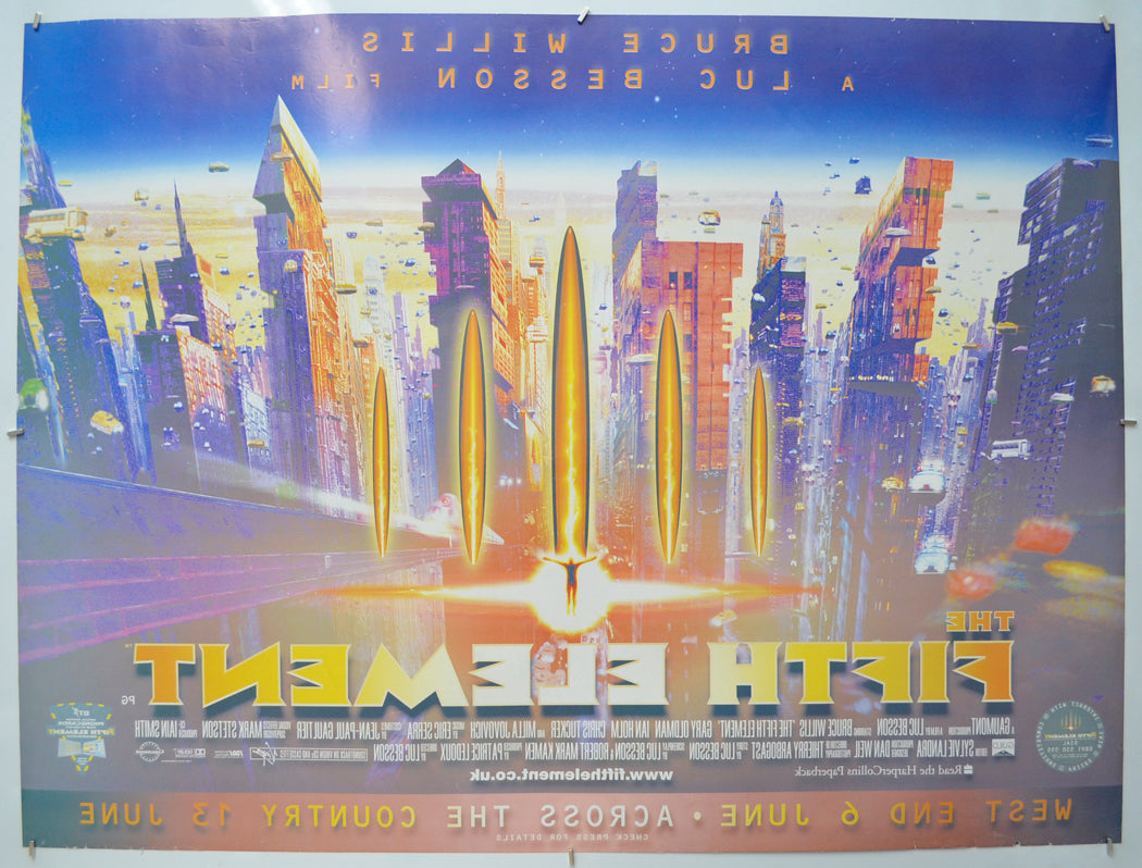 THE FIFTH ELEMENT (Back) Cinema Quad Movie Poster