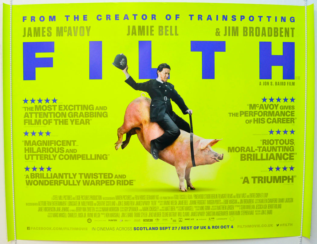 Filth Original British Quad Poster - Film Poster - Movie Poster