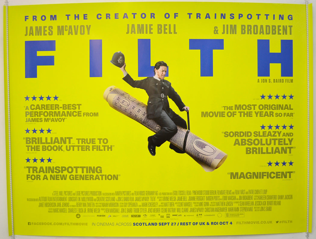 Filth Original Quad Poster - Film Poster - Movie Poster
