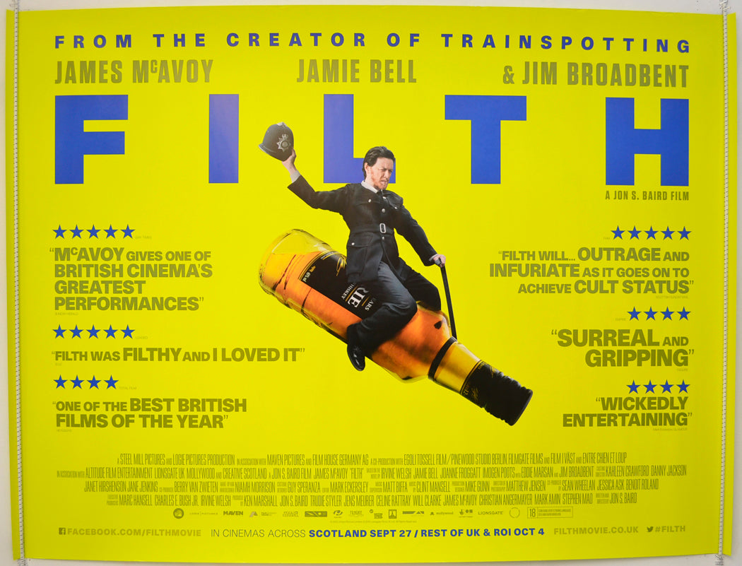 Filth Original Quad Poster - Film Poster - Movie Poster