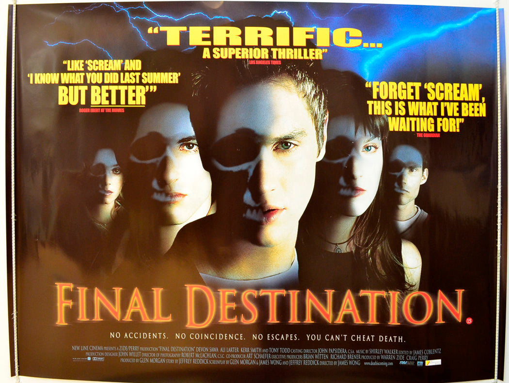 Final Destination Original British Quad Poster - Film Poster - Movie Poster