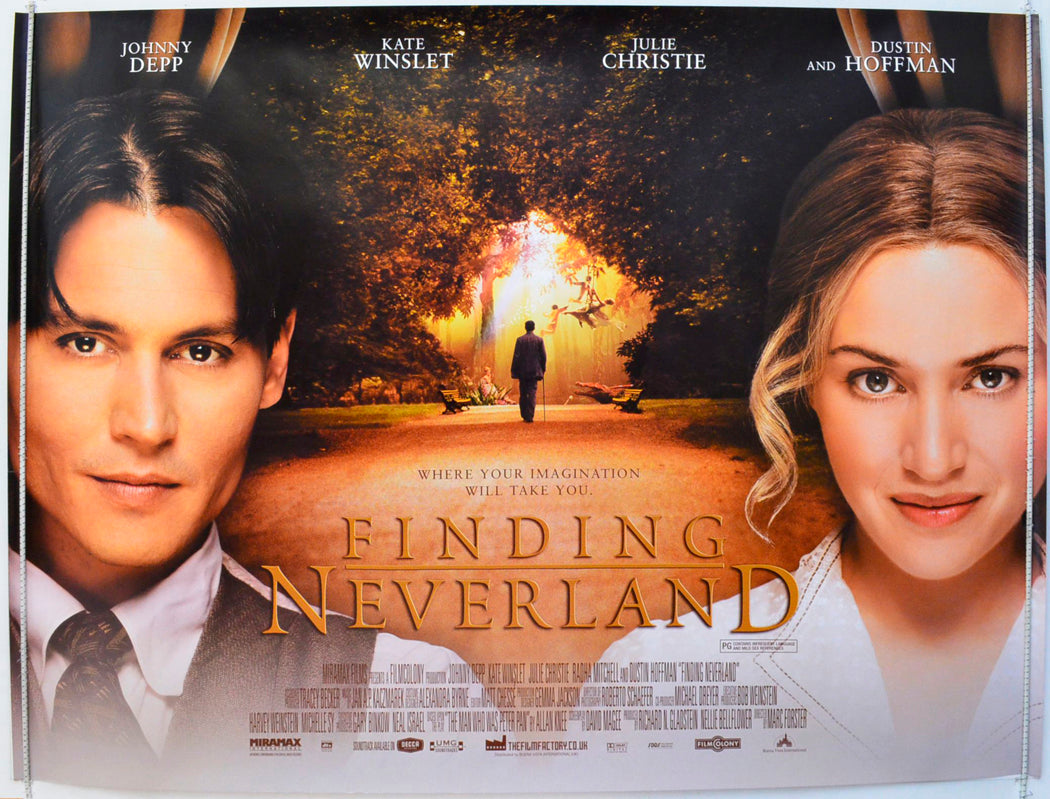 Finding Neverland Original British Quad Poster - Film Poster - Movie Poster