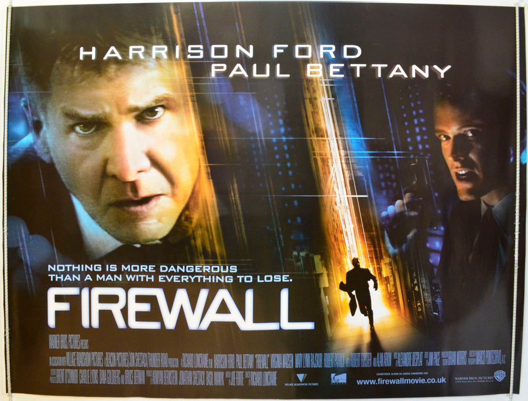 Firewall Original British Quad Poster - Film Poster - Movie Poster