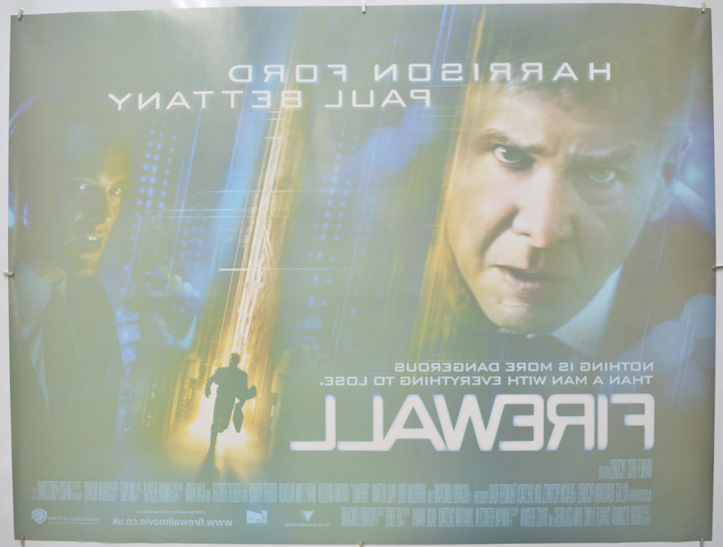 FIREWALL (Back) Cinema Quad Movie Poster
