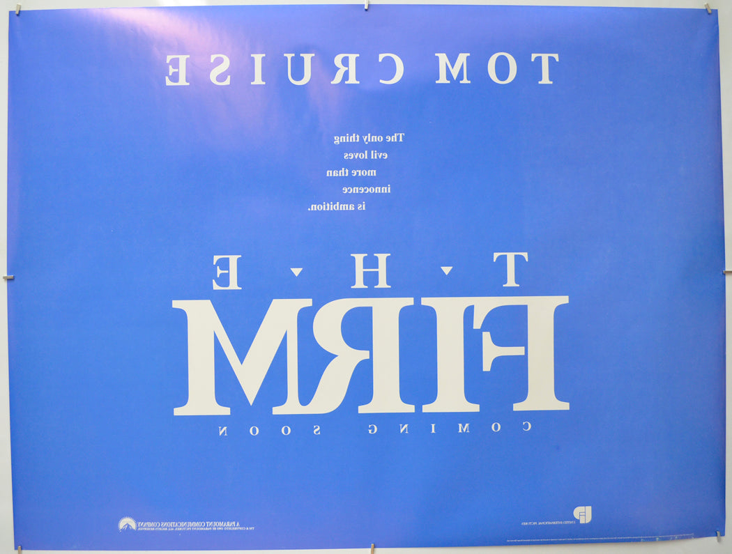 THE FIRM (Back) Cinema Quad Movie Poster