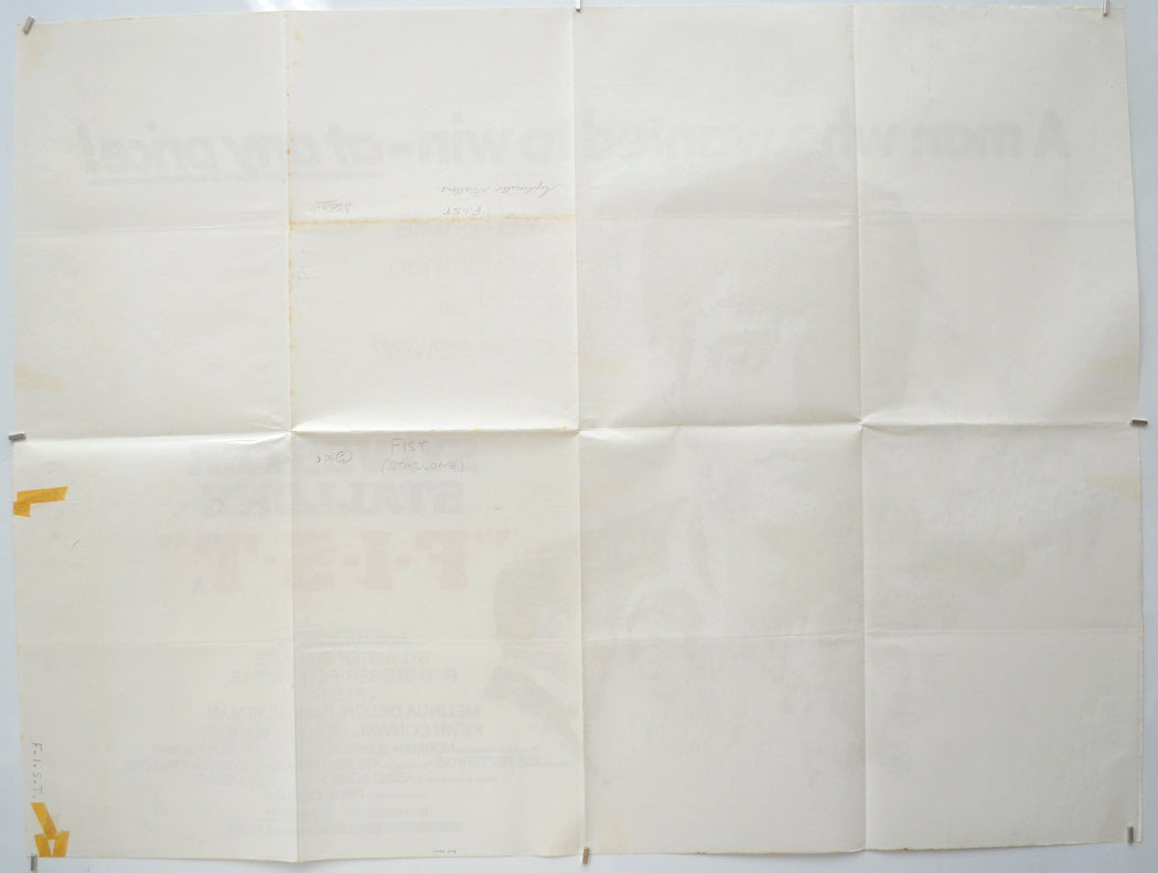 F.I.S.T. (Back) Cinema Quad Movie Poster