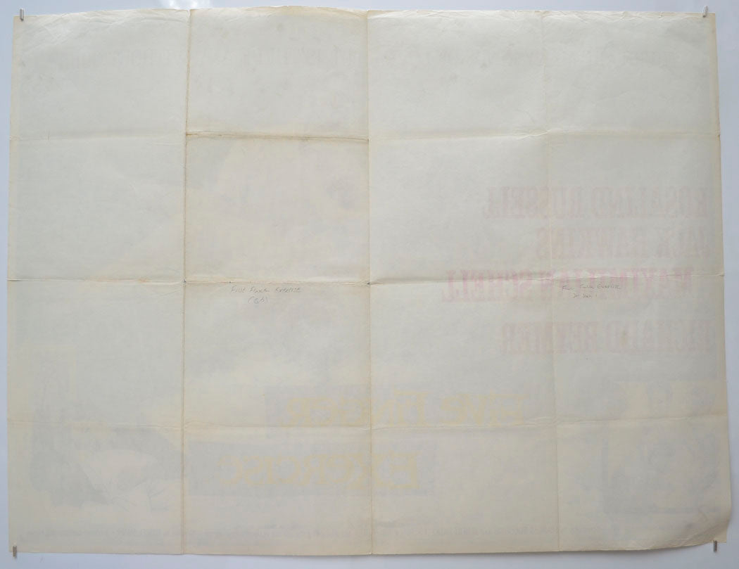 FIVE FINGER EXERCISE (Back) Cinema Quad Movie Poster