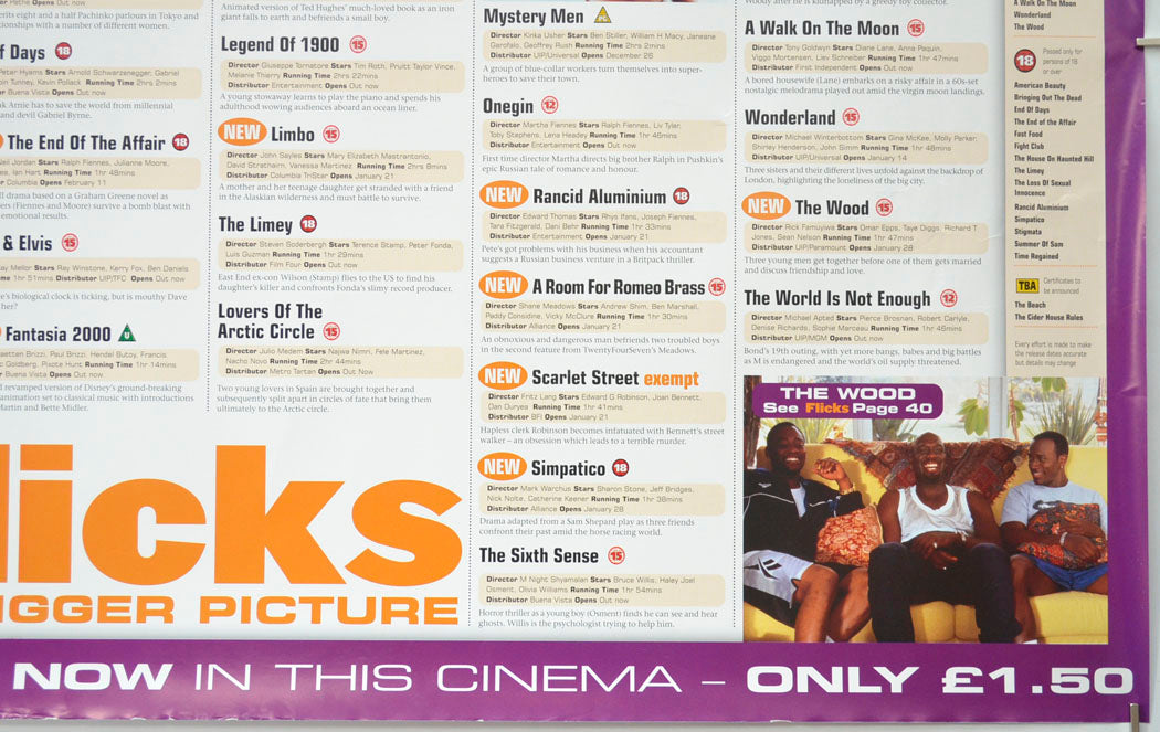 FLICKS FEBRUARY 2000 (Bottom Right) Cinema Quad Movie Poster
