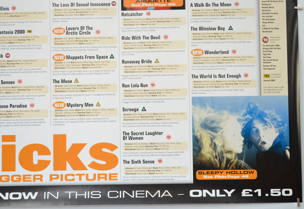 FLICKS JANUARY 2000 (Bottom Right) Cinema Quad Movie Poster